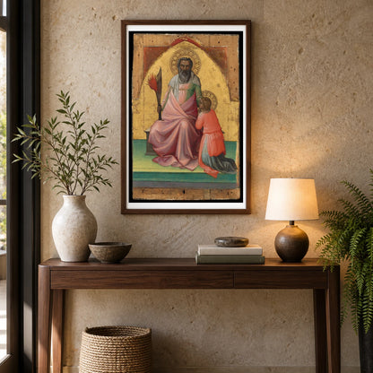 Abraham By Lorenzo Monaco (piero Di Giovanni) — Classical Art shown in a styled interior