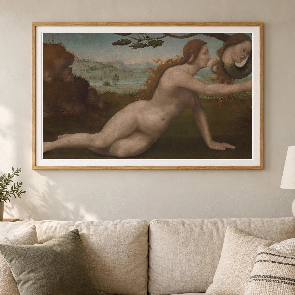 Adam Eve By Giuliano Di Piero Di Simone Bugiardini — Classical Art shown in a styled interior