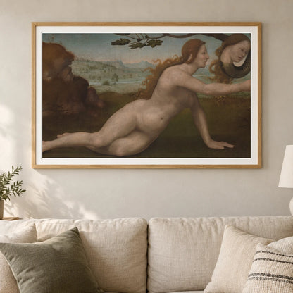 Adam Eve By Giuliano Di Piero Di Simone Bugiardini — Classical Art shown in a styled interior