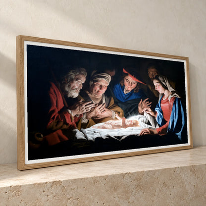 Adoration Of The Sheperds Matthias Stomer — Classical Art classical art print by SaamCrafts