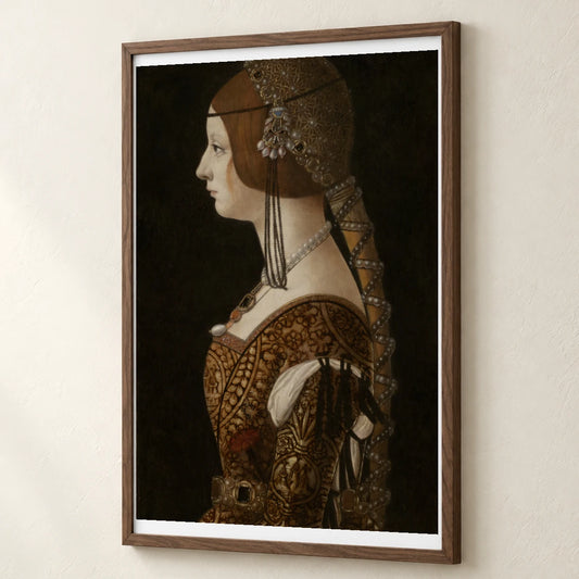 Ambrogio De Predis Bianca Maria Sforza — Classical Art classical art print by SaamCrafts