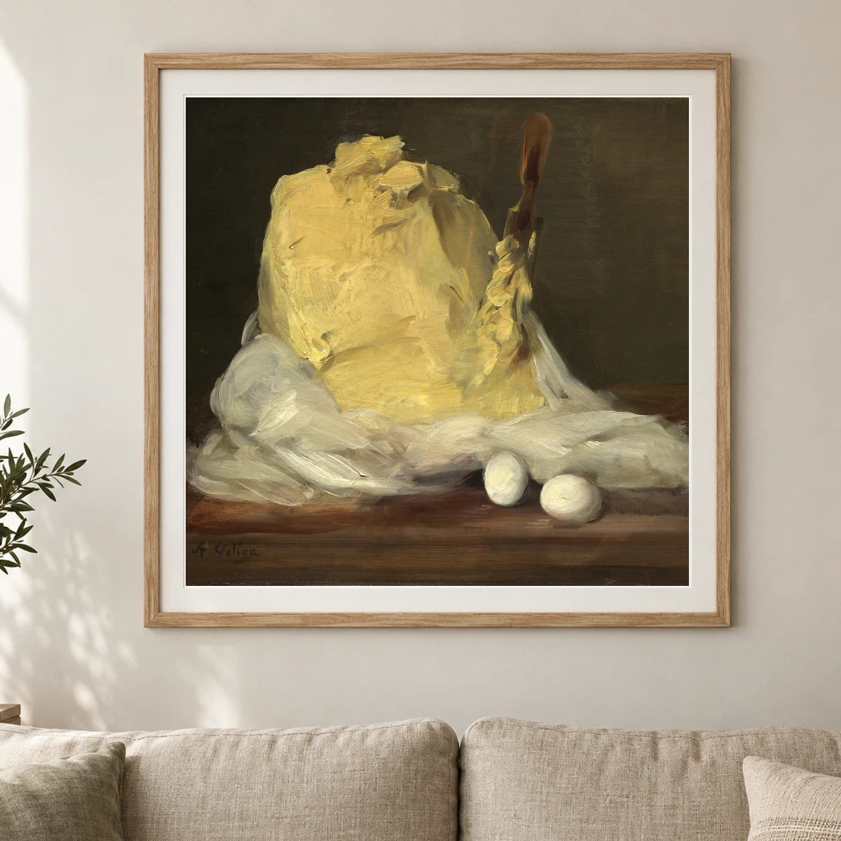 Antoine Vollon Mound Of Butter — Classical Art shown in a styled interior