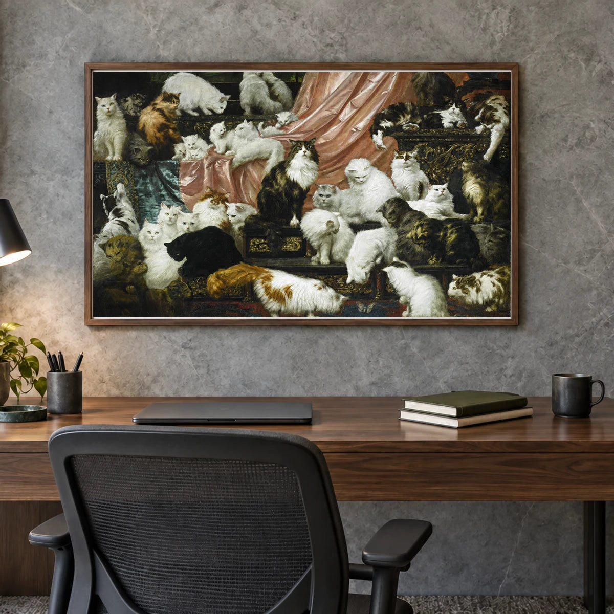 Carl Kahler My Wife S Lovers — Classical Art shown in a styled interior