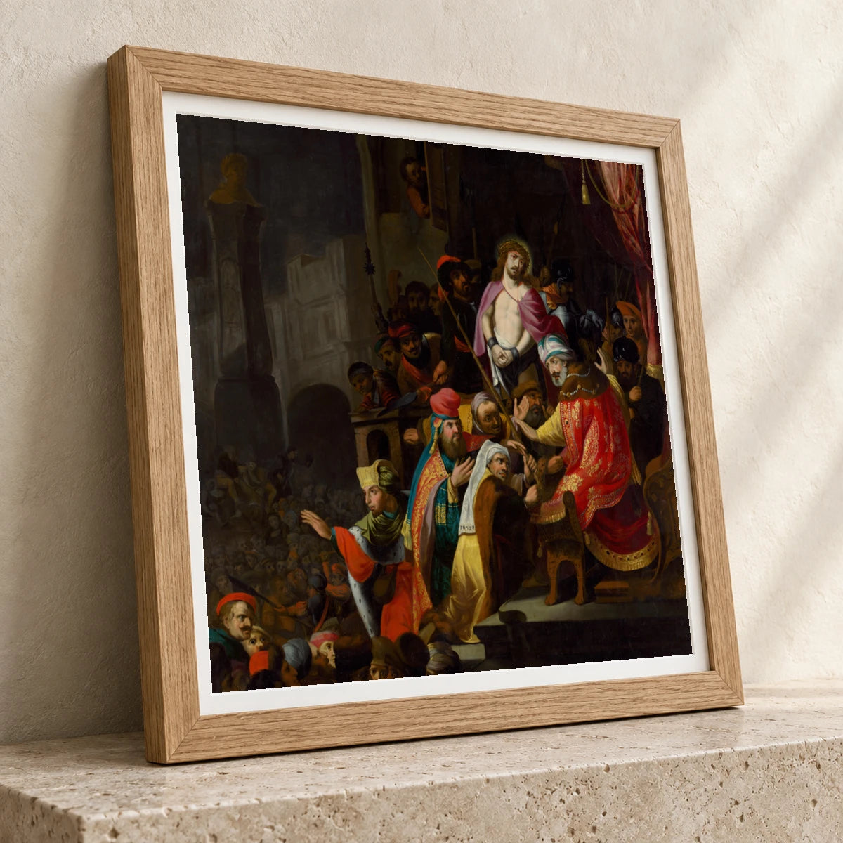 Christ Before Pilate After Rembrandt Van Rijn — Classical Art classical art print by SaamCrafts