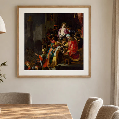 Christ Before Pilate After Rembrandt Van Rijn — Classical Art shown in a styled interior