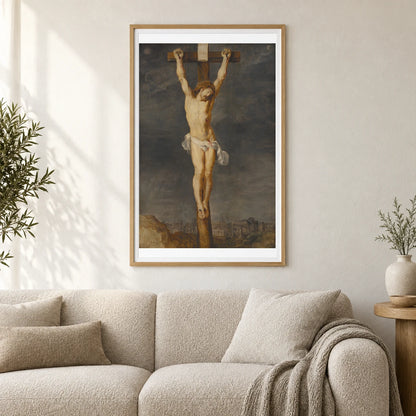 Christ On The Cross — Classical Art shown in a styled interior