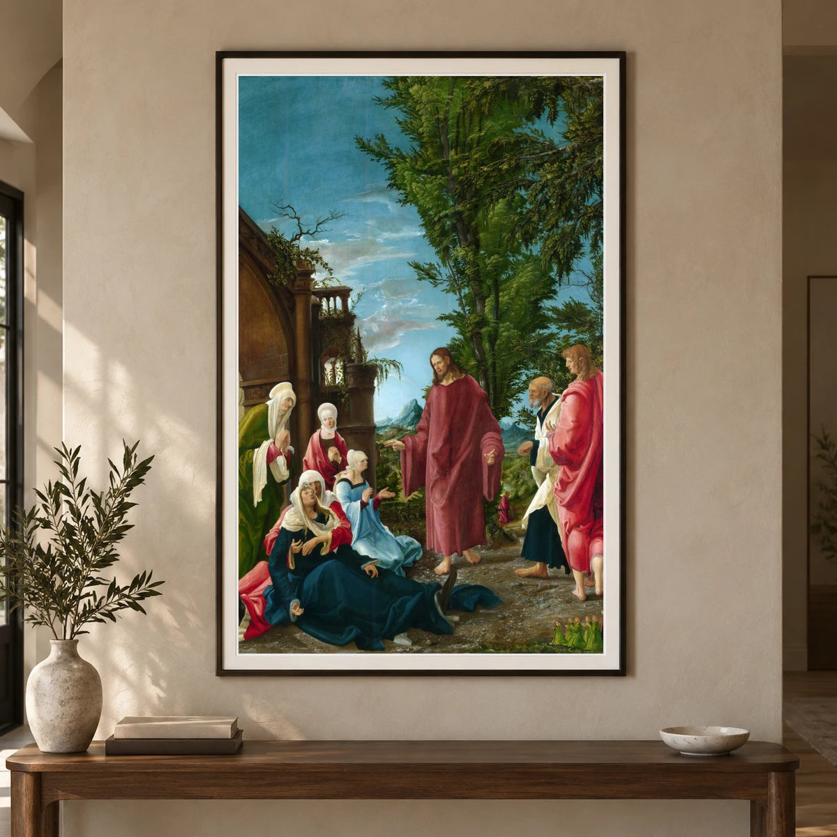 Christ Taking Leave Of His Mother — Classical Art shown in a styled interior