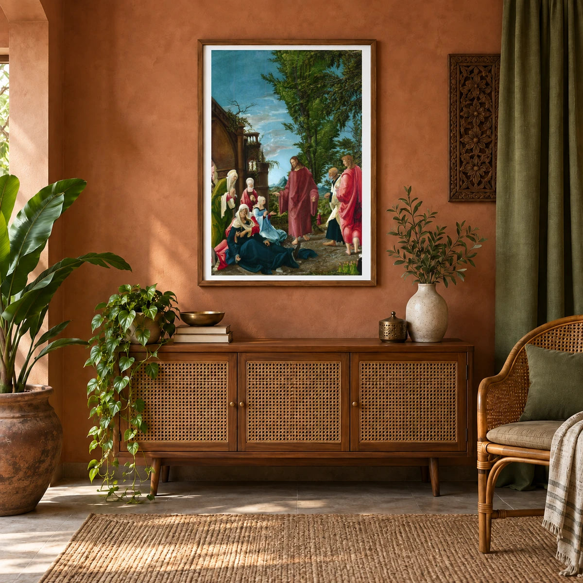 Christ Taking Leave Of His Mother — Classical Art shown in a styled interior
