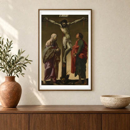 Crucifixion Of Jesus — Classical Art shown in a styled interior