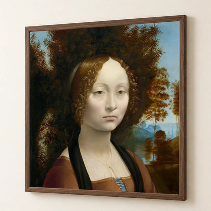 Ginevra De Benci (ca.1474–1478)by Leonardo Da Vinci — Classical Art classical art print by SaamCrafts