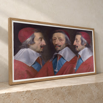 Hier Wird Das Gesicht Des Kardinals Von Allen Seiten Auf Einem Bild Dargestellt — Classical Art classical art print by SaamCrafts