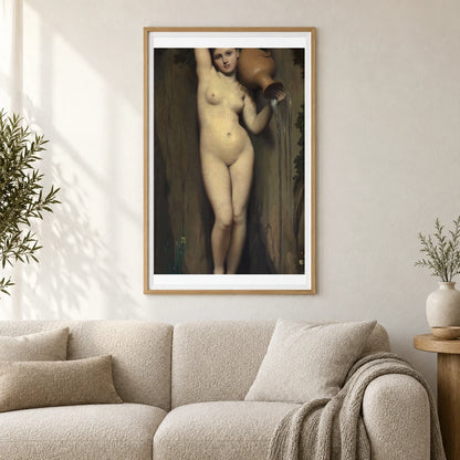 Jean Auguste Dominique Ingres The Spring — Classical Art shown in a styled interior