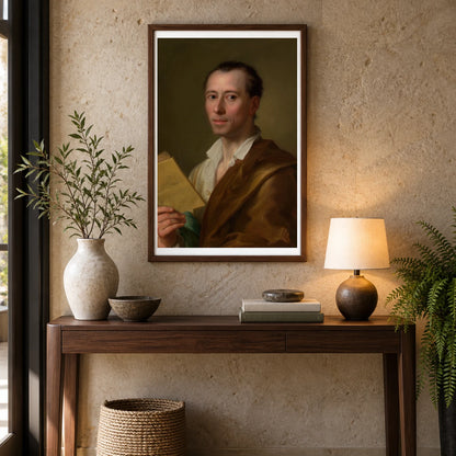 Johann Joachim Winckelmann (1717–1768) By Anton Raphael Mengs — Classical Art shown in a styled interior