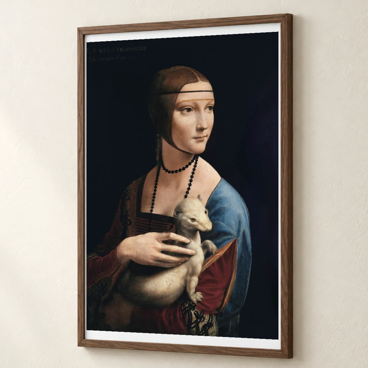 Leonardo Da Vinci S Lady With An Ermine (ca. 1490) — Classical Art classical art print by SaamCrafts