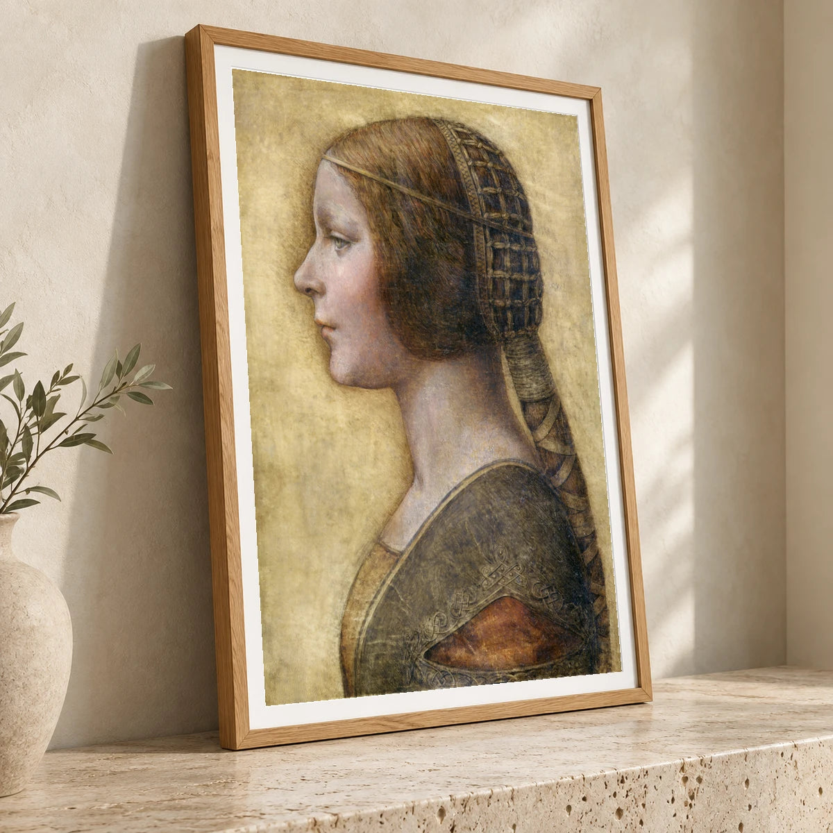 Leonardo Da Vinci S Profile Of A Young Fiancée — Classical Art classical art print by SaamCrafts