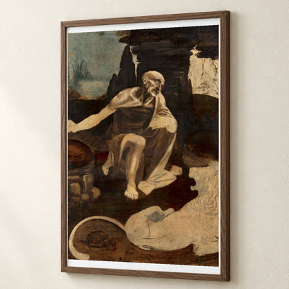Leonardo Da Vinci S Saint Jerome In The Wilderness (circa 1480) — Classical Art classical art print by SaamCrafts