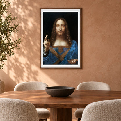 Leonardo Da Vinci S Salvator Mundi — Classical Art shown in a styled interior