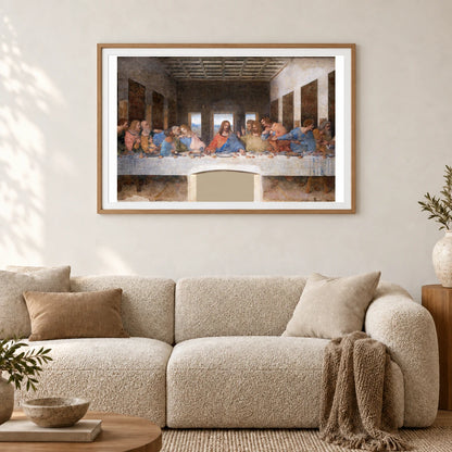 Leonardo Da Vinci S The Last Supper — Classical Art shown in a styled interior