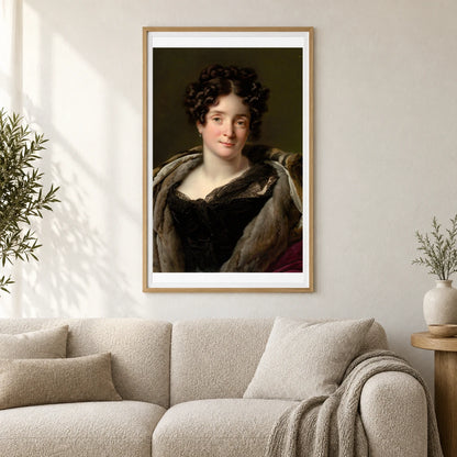 Madame Jacques Louis Étienne Reizet (colette Désirée Thérèse Godefroy, 1782–1850) By Anne Louis Girodet Trioson — Classical Art shown in a styled interior