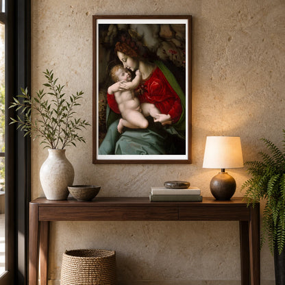 Madonna And Child By Bachiacca — Classical Art shown in a styled interior