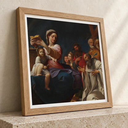 Madonna And Child With Saints By Ludovico Carracci — Classical Art classical art print by SaamCrafts