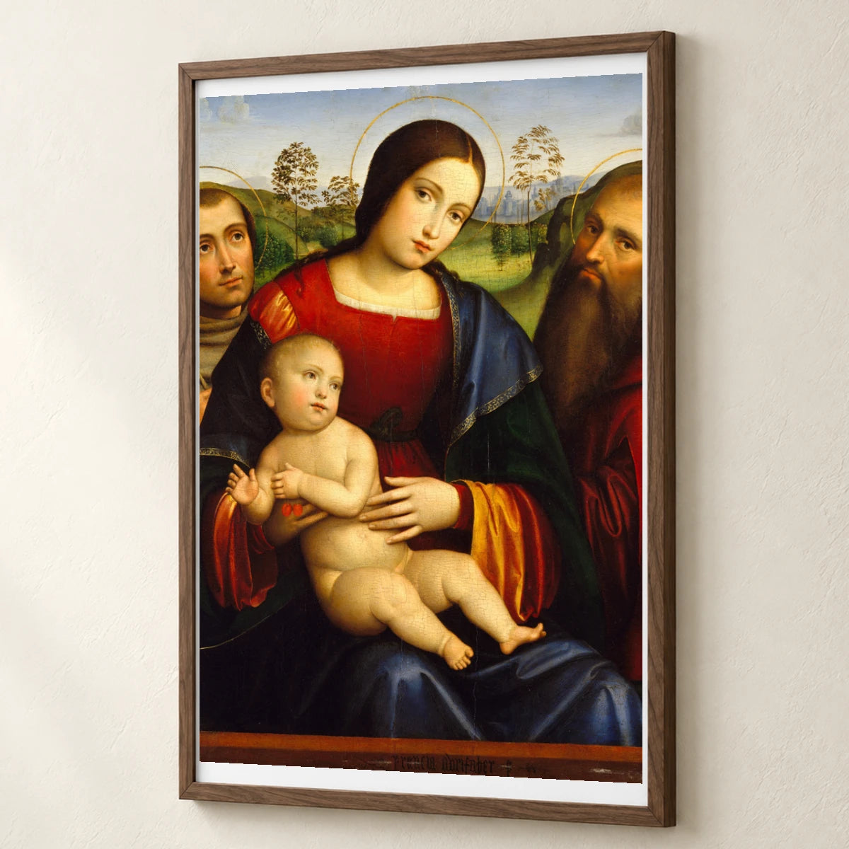 Madonna And Child With Saints Francis And Jerome By Francesco Francia — Classical Art classical art print by SaamCrafts