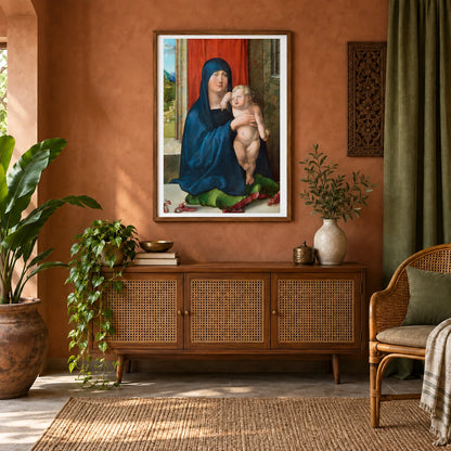 Madonna And Child — Classical Art shown in a styled interior