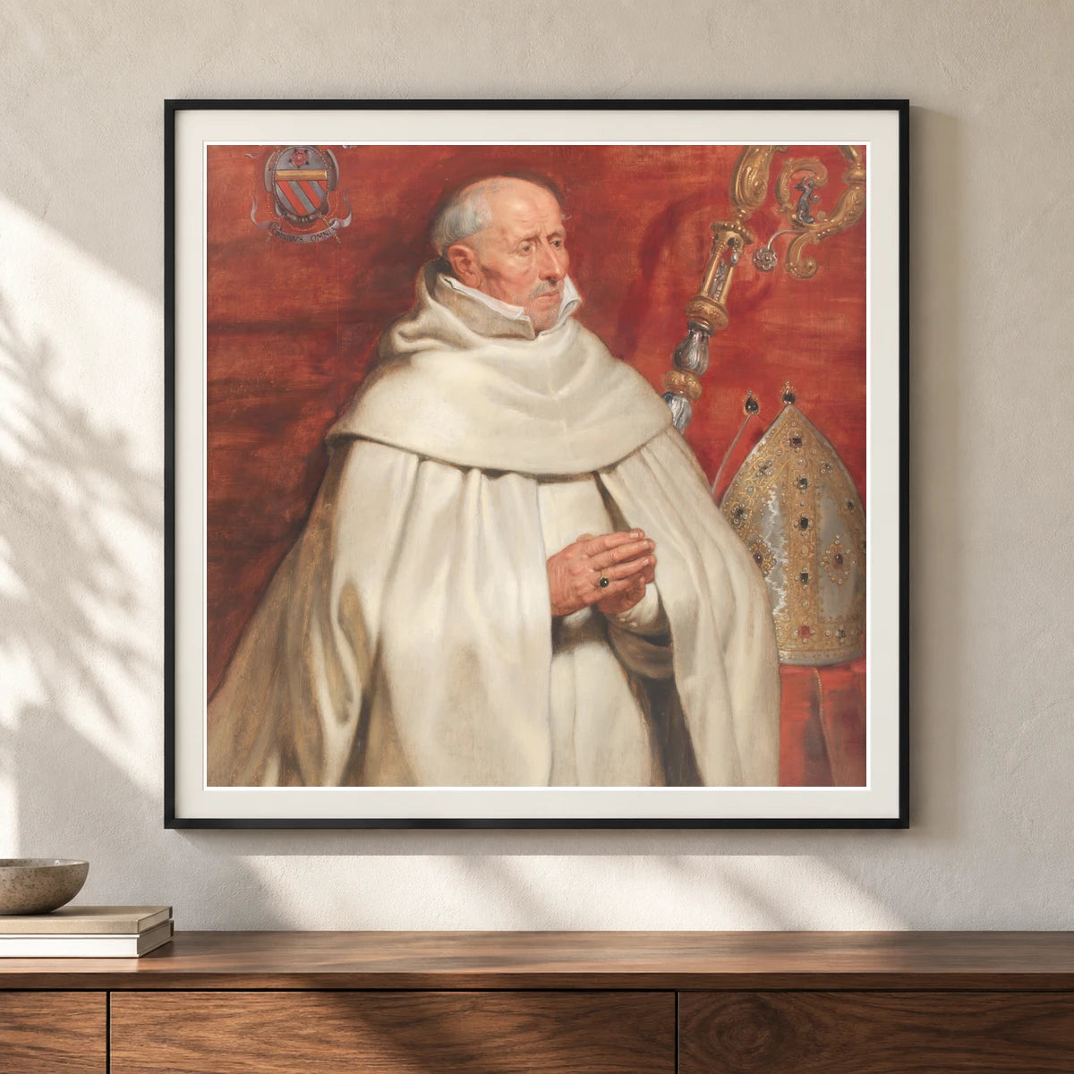 Matthaeus Yrsselius (1541 1629), Abbot Of Sint Michiel S Abbey In Antwerp — Classical Art shown in a styled interior