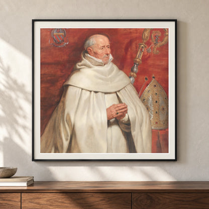 Matthaeus Yrsselius (1541 1629), Abbot Of Sint Michiel S Abbey In Antwerp — Classical Art shown in a styled interior