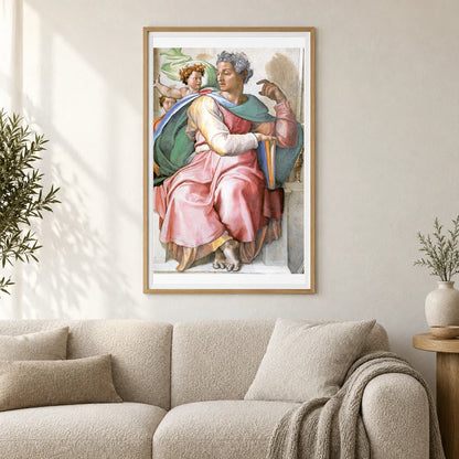 Michelangelo Buonarroti S Isaiah (1508–1512) Famous Painting — Classical Art shown in a styled interior