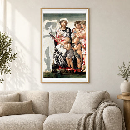 Michelangelo Buonarroti S Manchester Madonna — Classical Art shown in a styled interior