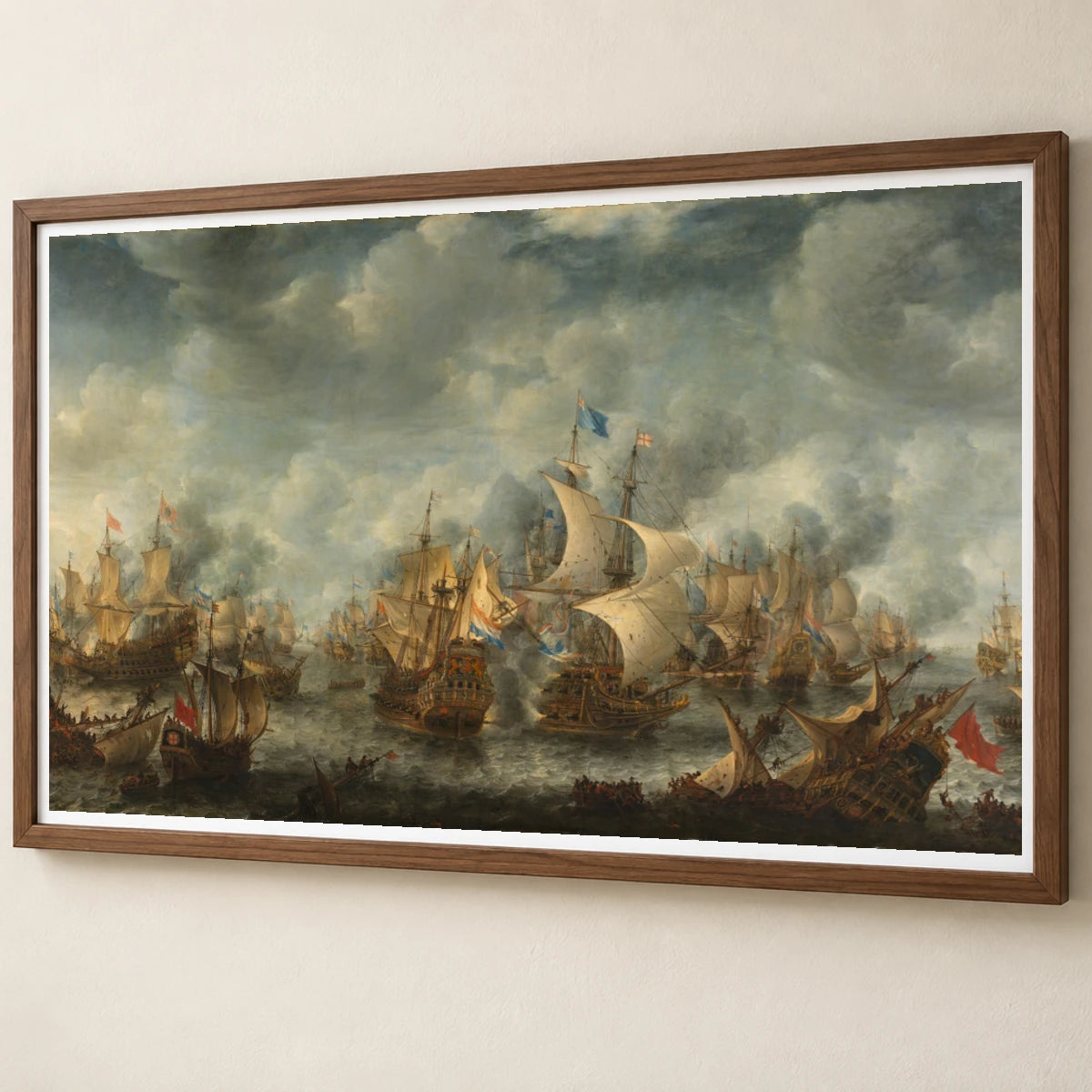 Naval Battle Near Ter Heijde On 10 August 1653, During The First Anglo Dutch War — Classical Art classical art print by SaamCrafts
