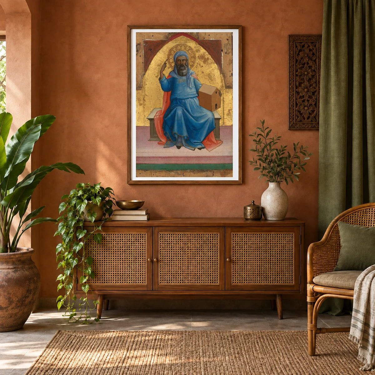 Noah By Lorenzo Monaco — Classical Art shown in a styled interior