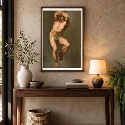 Paint Figure. After Michelangelo S Last Judgment In The Sistine Chapel By Nicolai Abildgaard — Classical Art shown in a styled interior