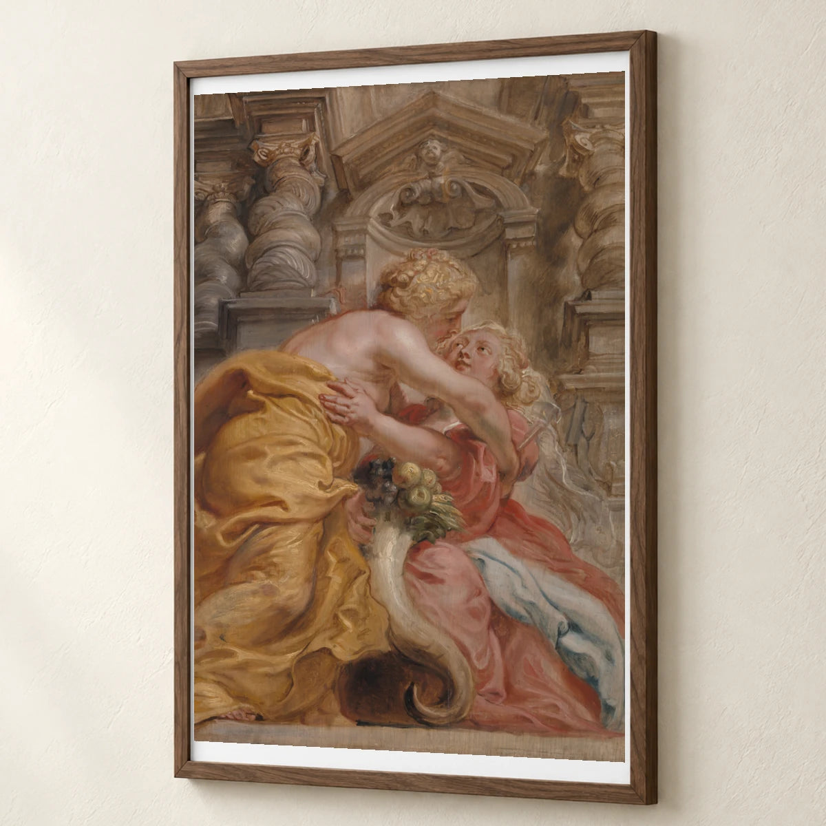 Peace Embracing Plenty — Classical Art classical art print by SaamCrafts