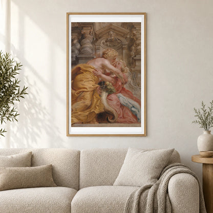 Peace Embracing Plenty — Classical Art shown in a styled interior