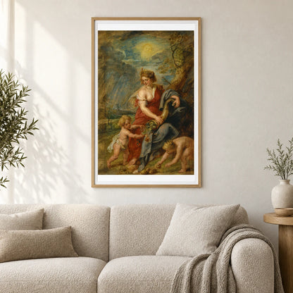 Peter Paul Rubens Abundance — Classical Art shown in a styled interior