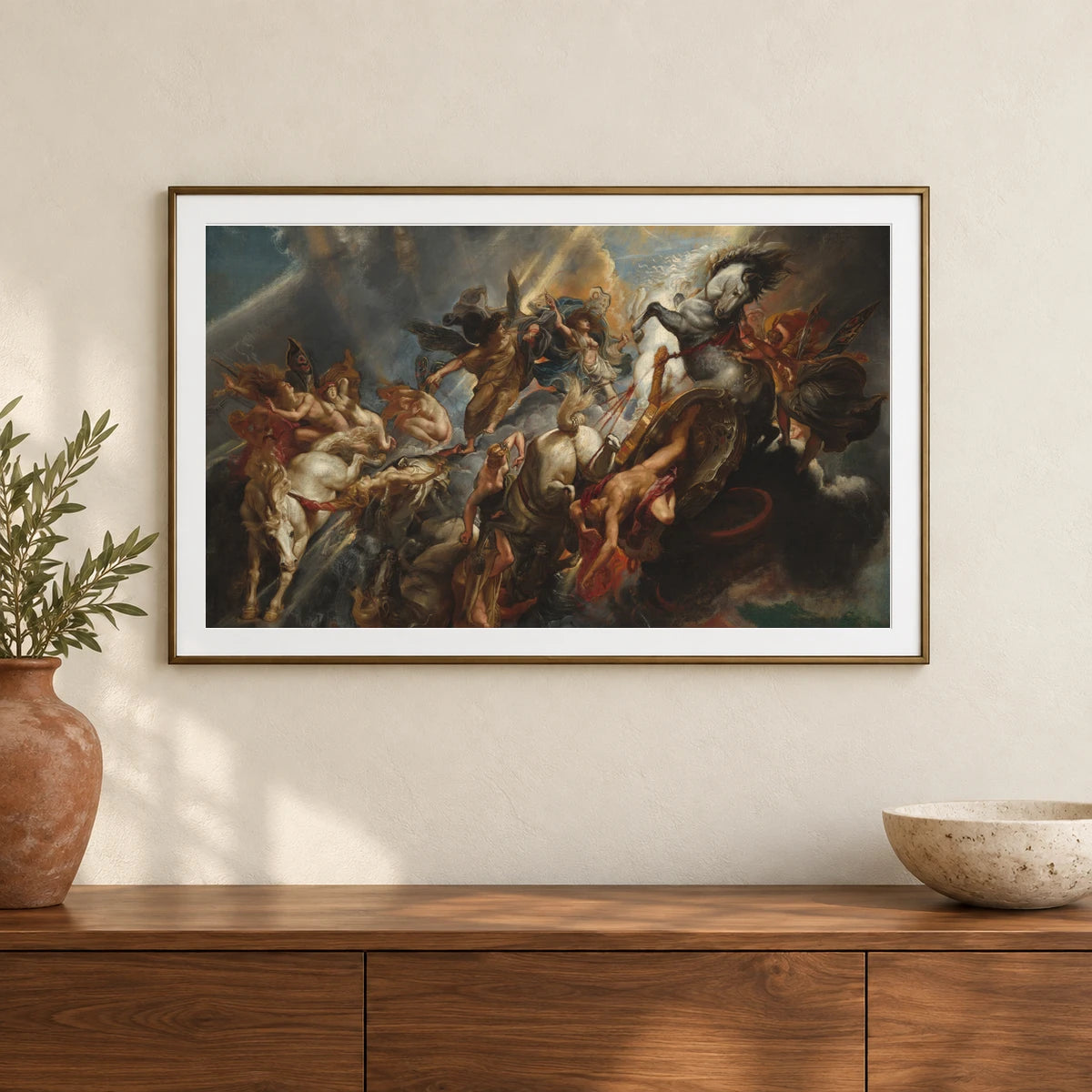 Peter Paul Rubens The Fall Of Phaeton — Classical Art shown in a styled interior