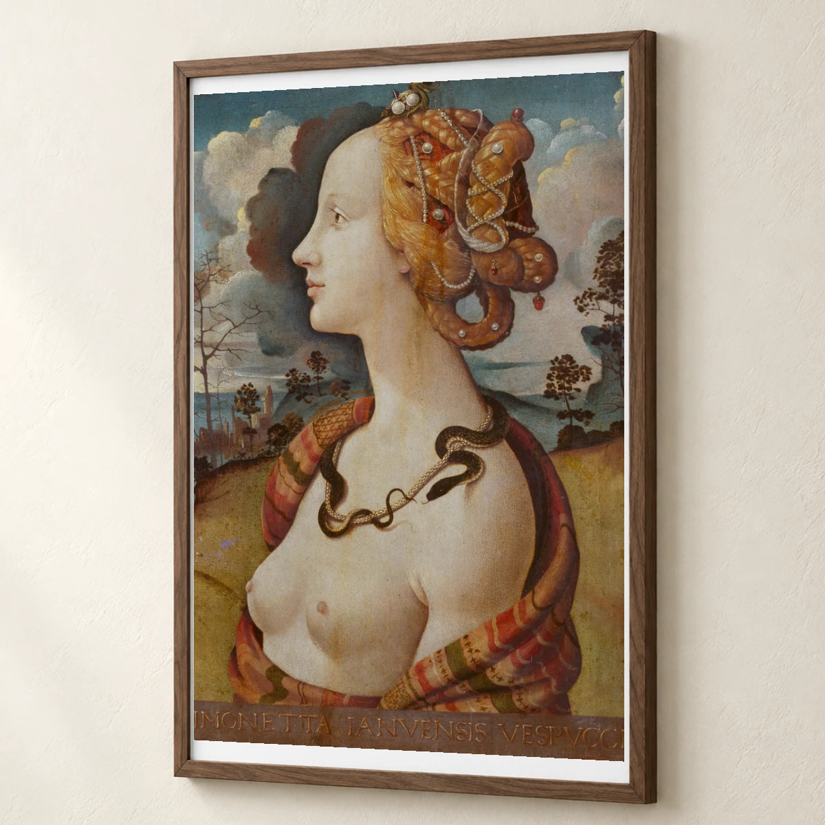Piero Di Cosimo Portrait De Femme Dit De Simonetta Vespucci — Classical Art classical art print by SaamCrafts