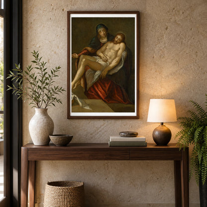 Pieta, Italian Master — Classical Art shown in a styled interior