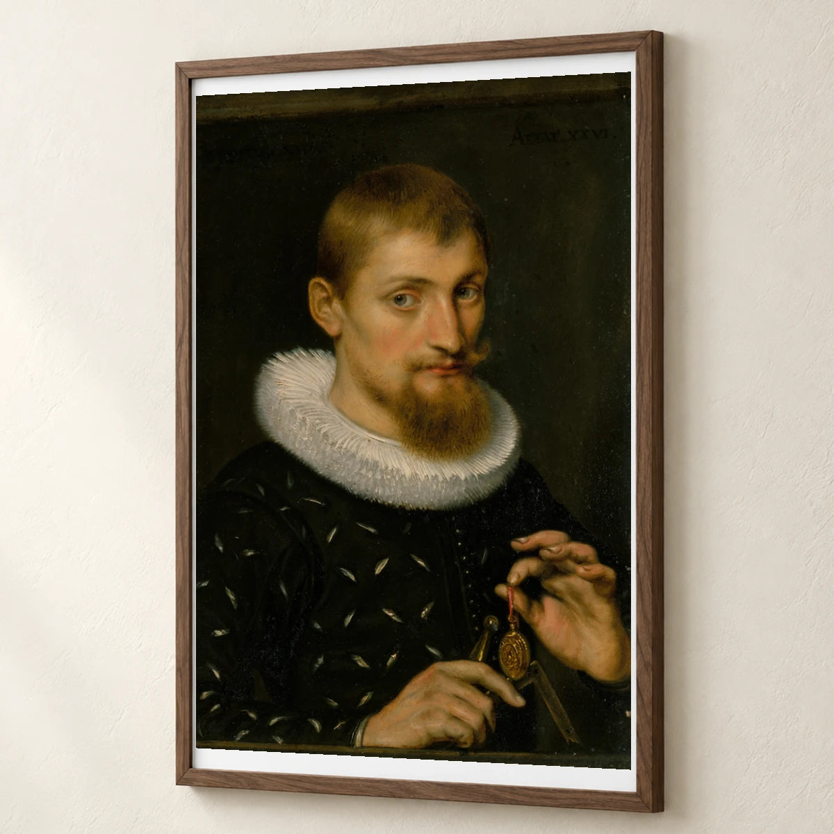 Portrait Of A Man, Possibly An Architect Or Geographer By Peter Paul Rubens — Classical Art classical art print by SaamCrafts