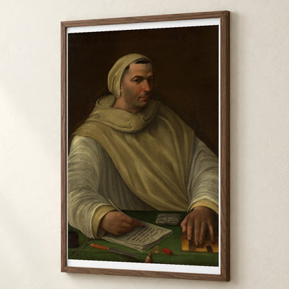 Portrait Of An Olivetan Monk, Attributed To Baldassare Tommaso Peruzzi — Classical Art classical art print by SaamCrafts