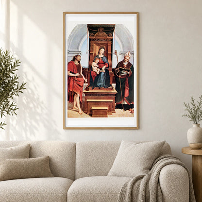 Raphael S Ansidei Madonna (1505) Famous — Classical Art shown in a styled interior