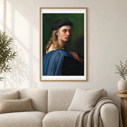 Raphael S Bindo Altoviti (ca. 1515) Famous Painting — Classical Art shown in a styled interior