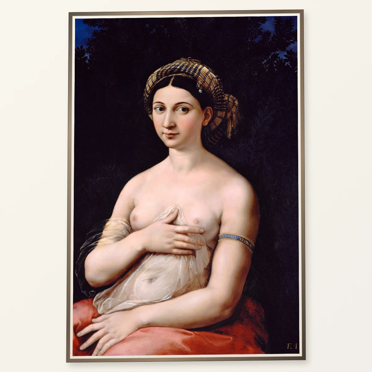 Raphael S La Fornarina (1518–1519) — Classical Art classical art print by SaamCrafts