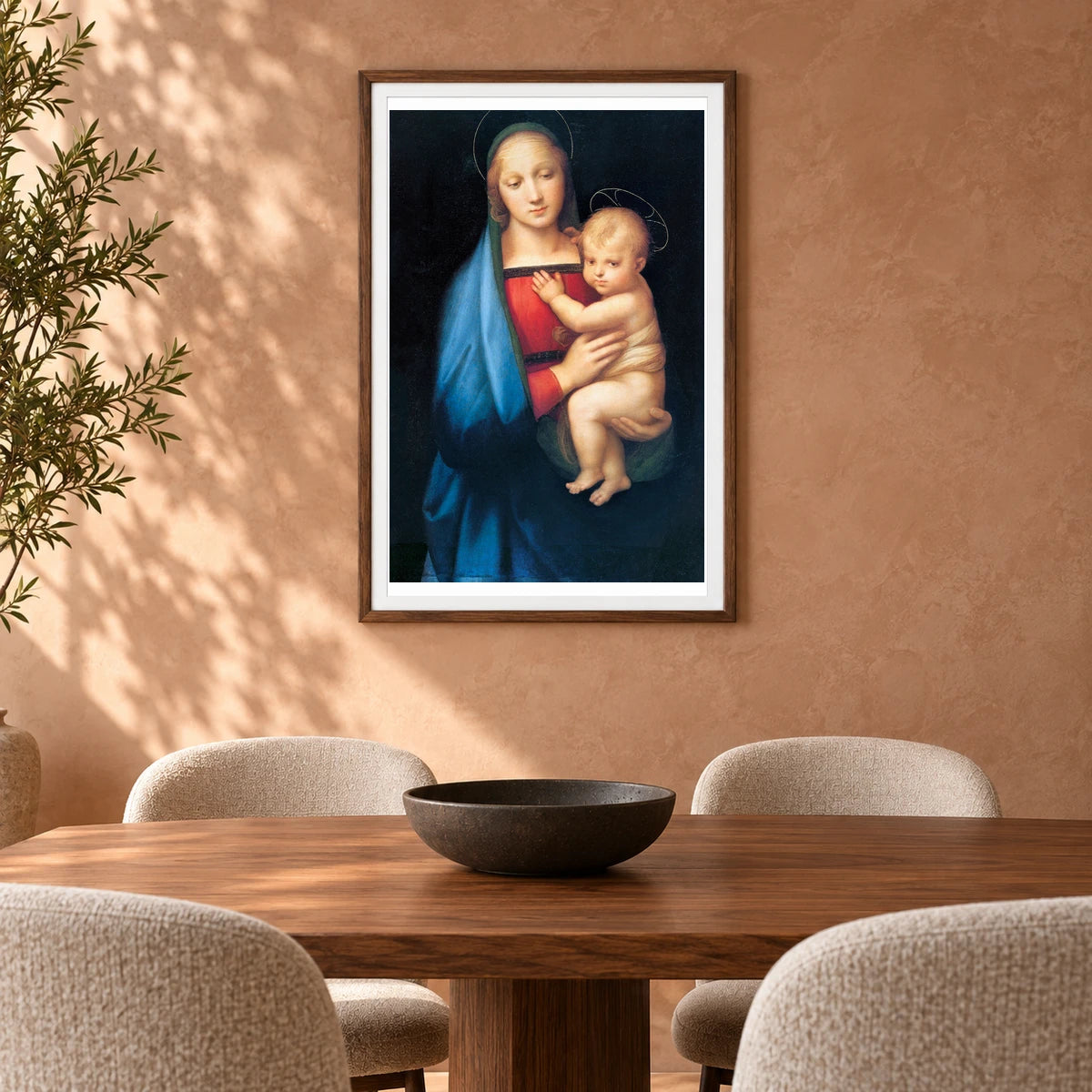Raphael S Madonna Del Granduca — Classical Art shown in a styled interior