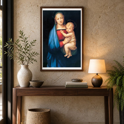 Raphael S Madonna Del Granduca — Classical Art shown in a styled interior
