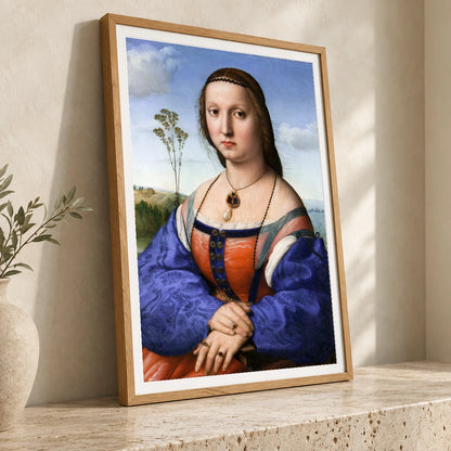 Raphael S Portrait Of Maddalena Strozzi Doni (ca. 1506) — Classical Art classical art print by SaamCrafts