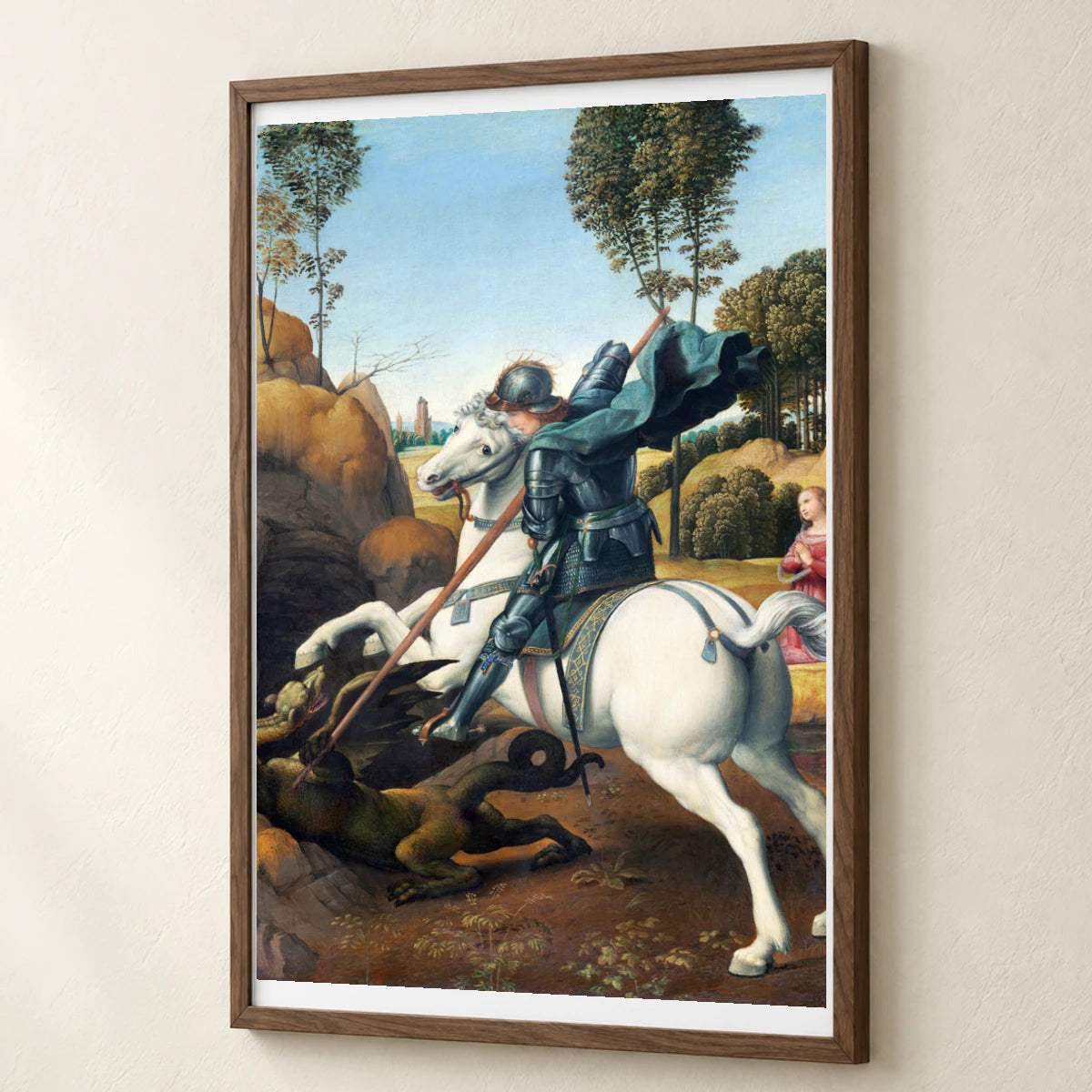 Raphael S Saint George And The Dragon — Classical Art classical art print by SaamCrafts