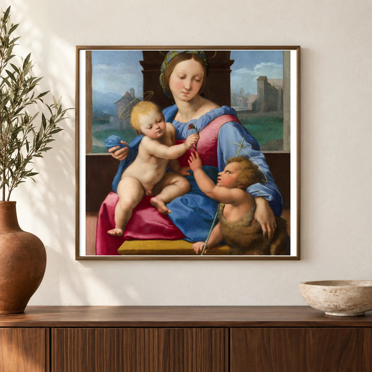 Raphael S The Garvagh Madonna — Classical Art shown in a styled interior